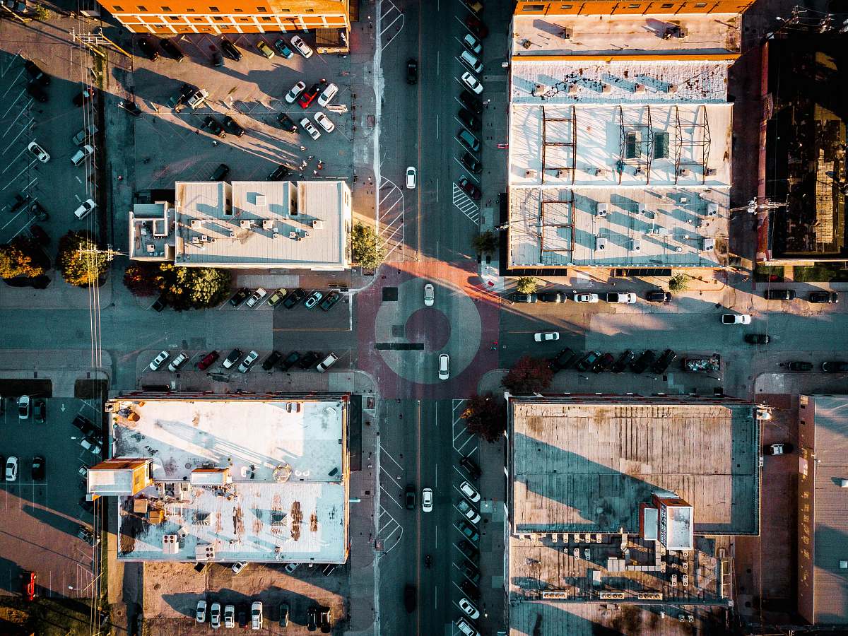 oklahoma city bird eye view photography of high-rise buildings aerial view